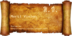 Mertl Vivien névjegykártya